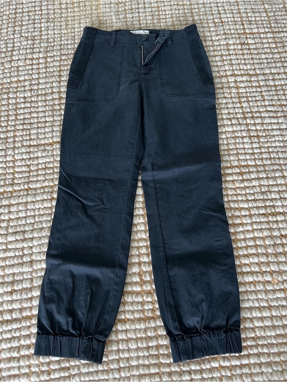 Anthropologie Fall Charcoal Black Utility Joggers sz 2 NWT New